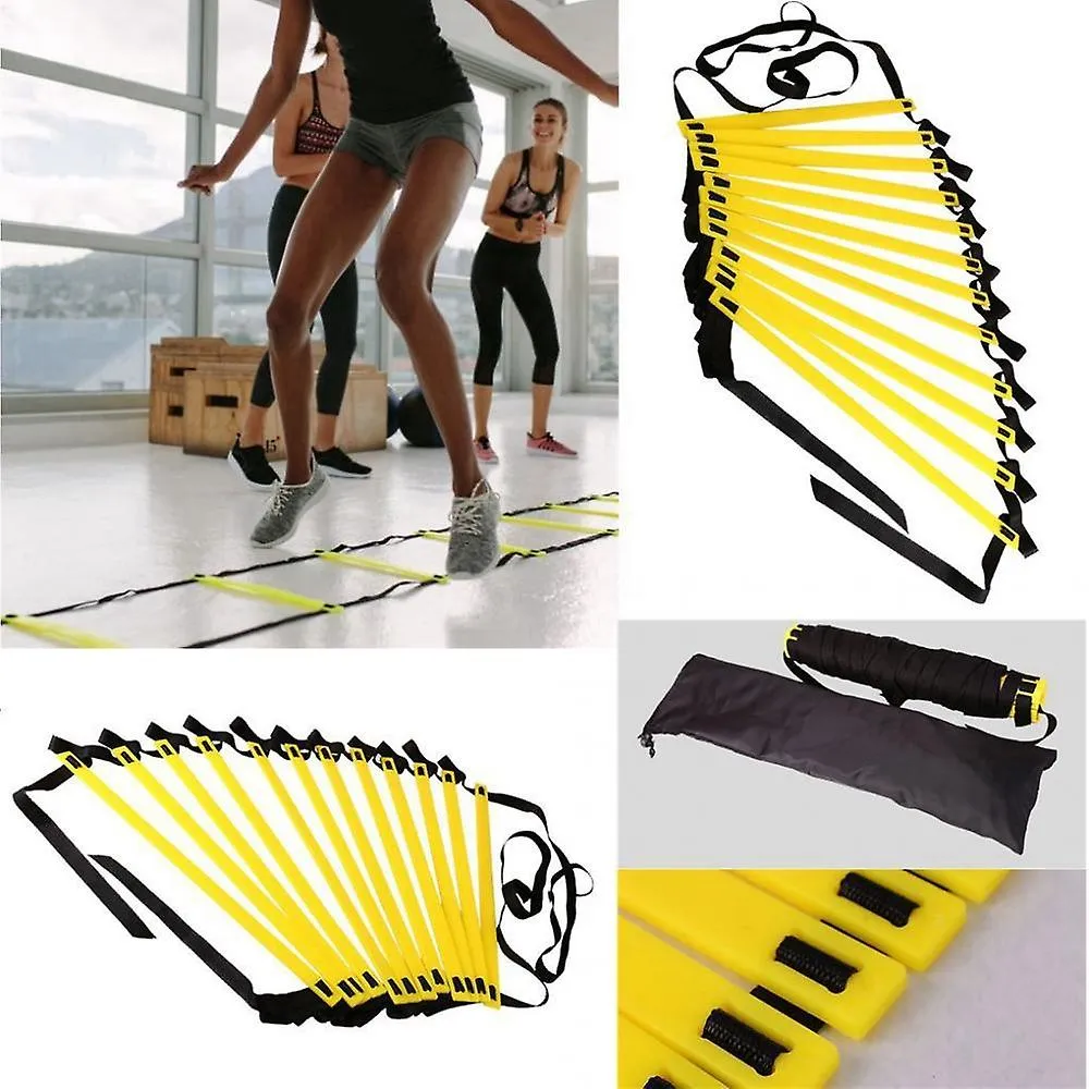 10M 20Rung Agility Speed Ladder Stairs Nylon Straps Training Ladders Agile Staircase For Fitness Soccer Football Speed Ladder Equipment