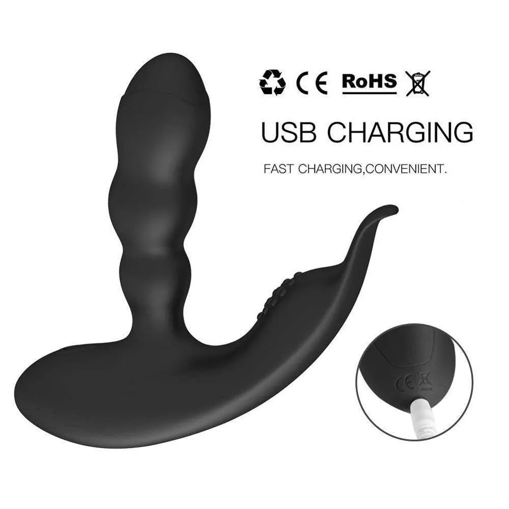 11 11 Functions   Heat,3 Point Prostate Massager Vibrator Toy for Men