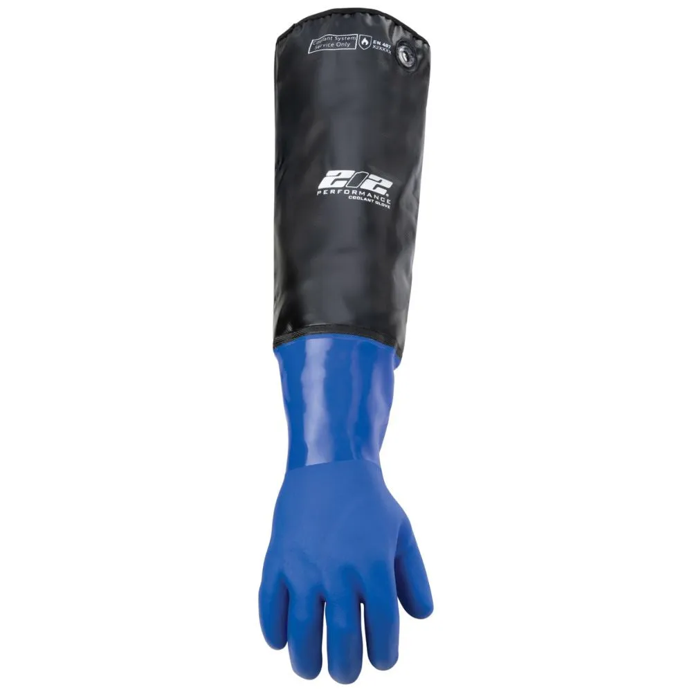 212 Performance BSHRC-03-011 Heat and Liquid Resistant Elbow Length Protective Gloves, X-Large Blue;Black