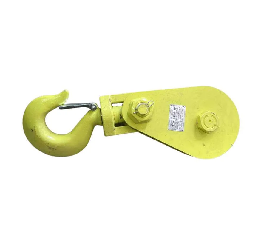 4 Ton 4-1/2" Snatch Block with Swivel Hook and Latch All-Grip