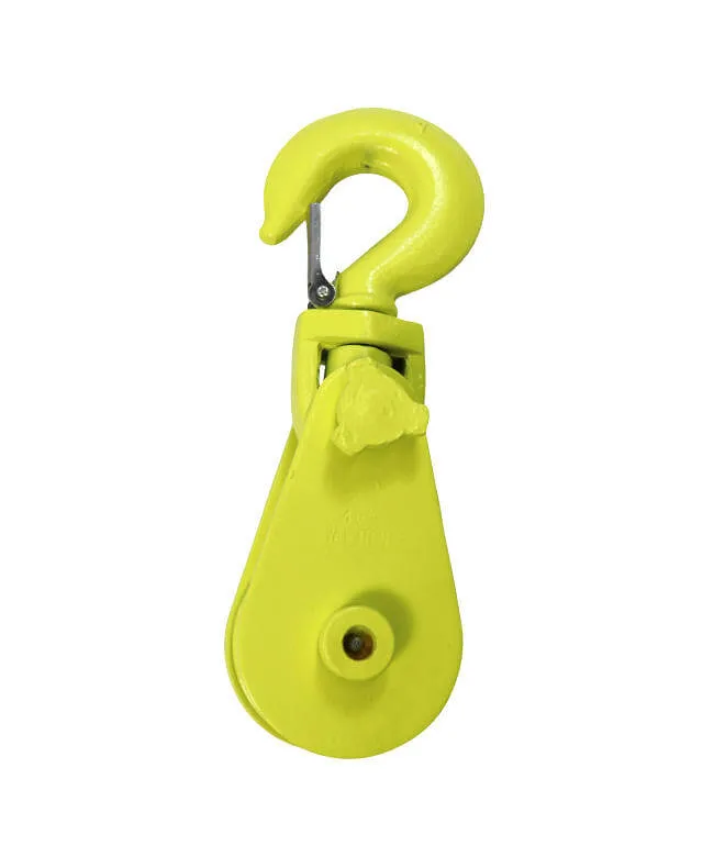 4 Ton 4-1/2" Snatch Block with Swivel Hook and Latch All-Grip