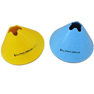 9 Pack of Jumbo Cone - 15cm (H) x 32cm (W) BLUE and YELLOW