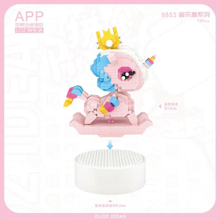 9853 LOZ UNICORN MUSIC BOX