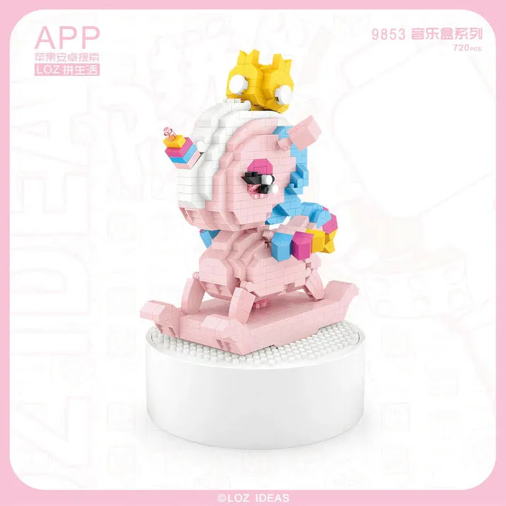 9853 LOZ UNICORN MUSIC BOX