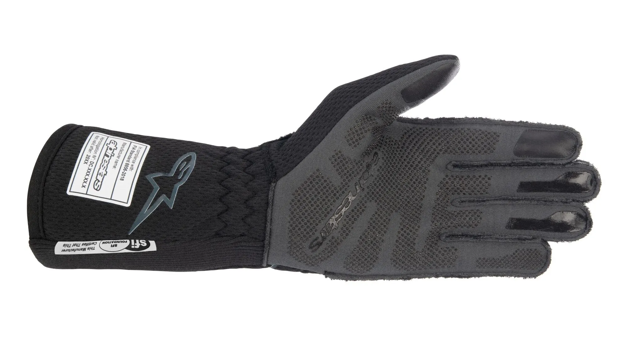 ALPINESTARS 3550123_104_M TECH 1-ZX v3 Racing gloves, FIA 8856-2018, black/antchracite, Size M