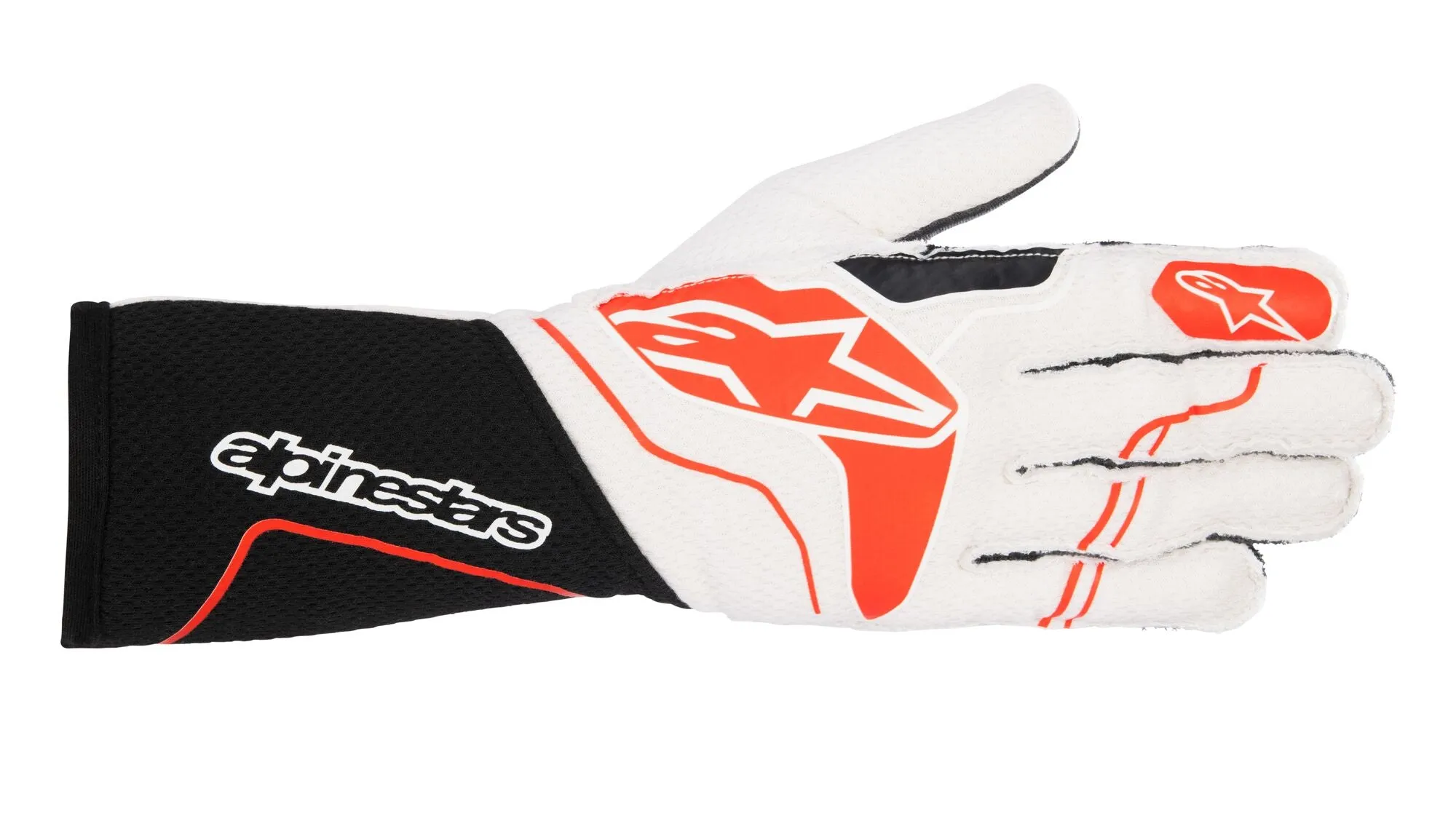 ALPINESTARS 3550123_123_M TECH 1-ZX v3 Racing gloves, FIA 8856-2018, black/white/red, Size M