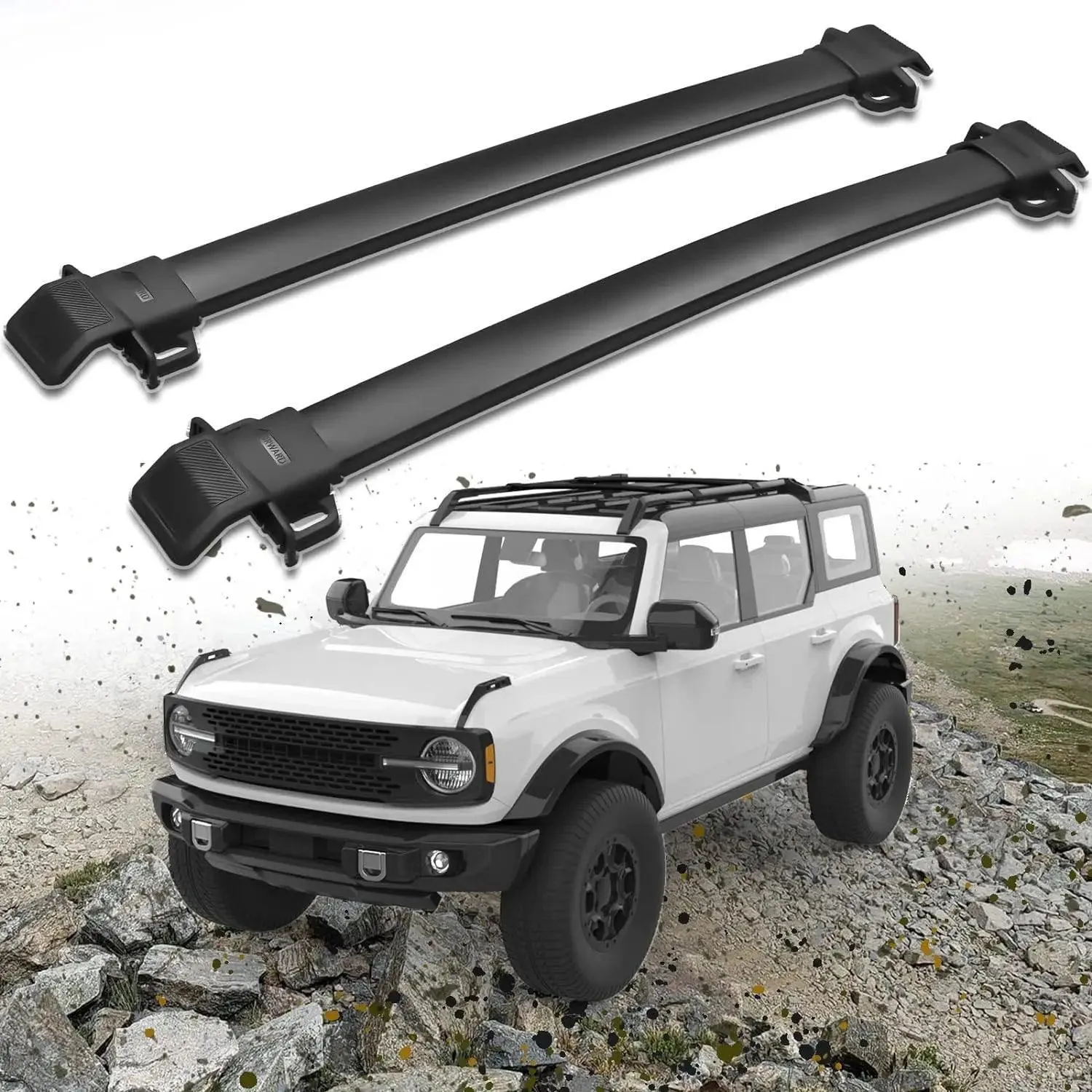 Aluminum Pair Cross Bars for Ford Bronco