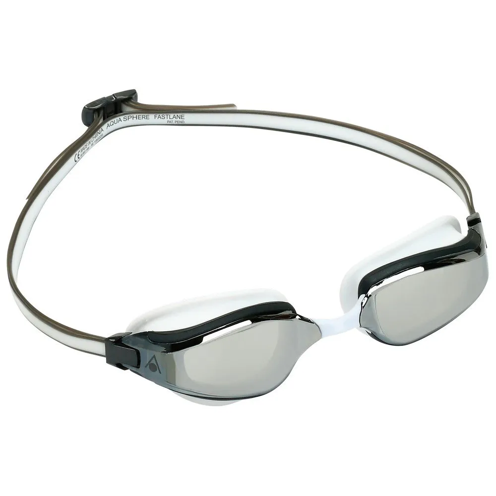 Aqua Sphere Fastlane - White/Grey:Silver Titanium Mirrored