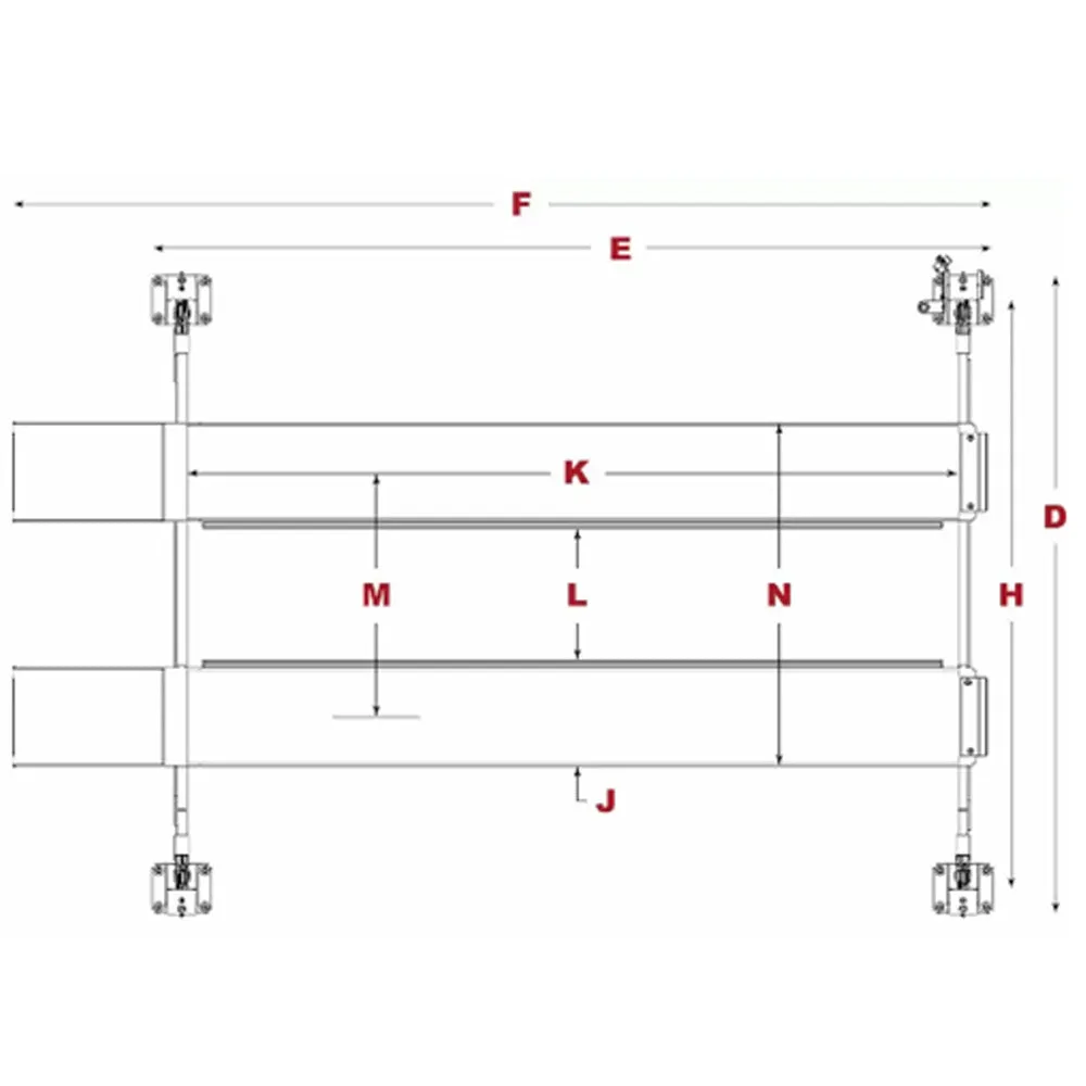 BendPak HDS-14X 14,000-lb. Capacity / Four-Post Lift / Extended / Limo Style