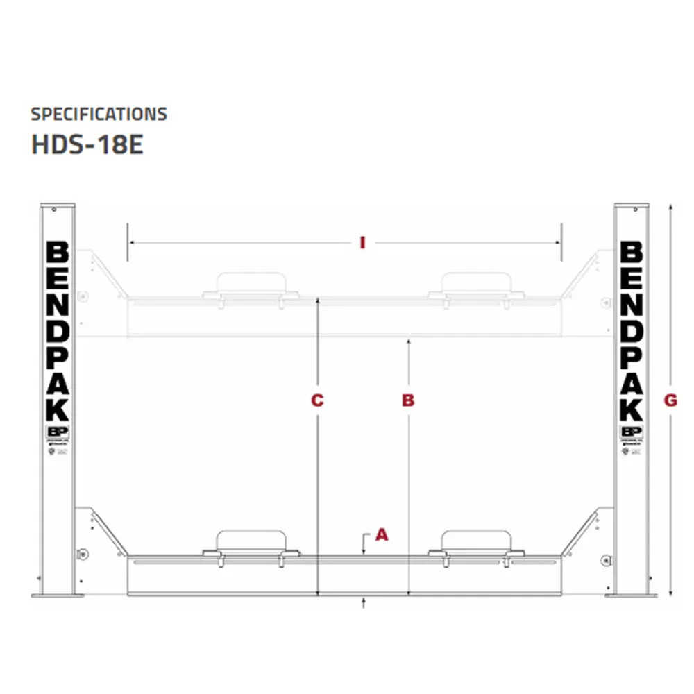 BendPak HDS-18E 18,000-lb./4Post/RegLength