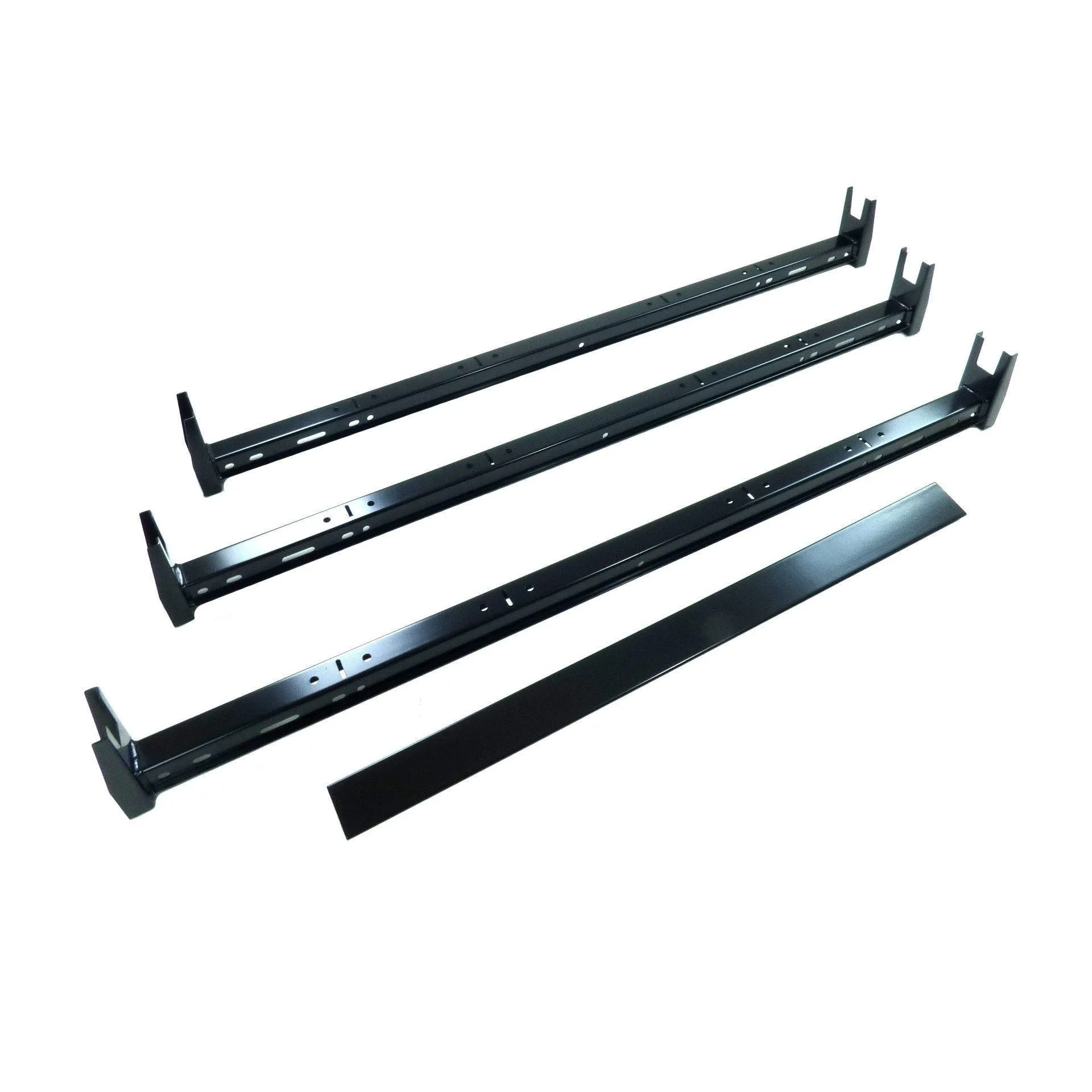 Black 3 Bar Van Roof Ladder Rack Cross Bars for Fiat Doblo 2015-2019