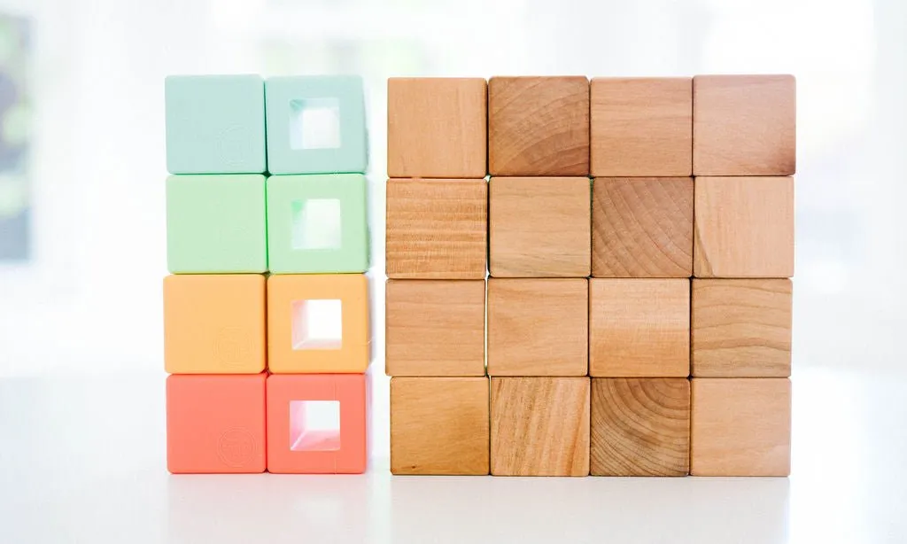 Classic Silicone   Wood Block Set