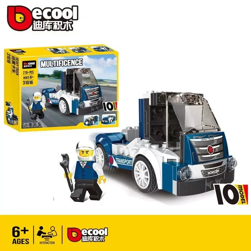 Decool Heavy Truck Building Blocks 10 Models 31016 - 216 pieces