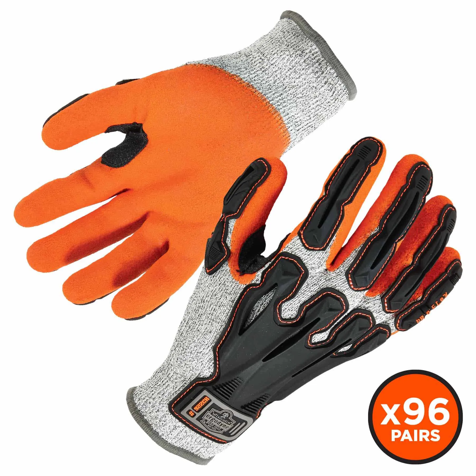 Ergodyne 17582 922CR-CASE S Gray Nitrile-Coated CR Gloves 96-Pair