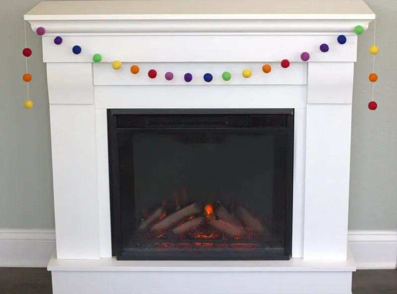 Felt Ball Garland- Rainbow ROYGBIV