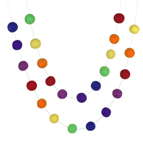 Felt Ball Garland- Rainbow ROYGBIV