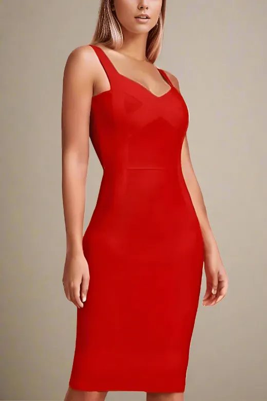 Freya Bandage Dress - Lipstick Red