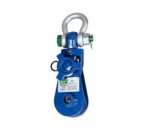 Green Pin Snatch Blocks with Shackle P-6951