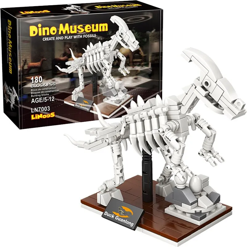 Jurassic World 3D Dinosaurs Fossils Skeleton Lepining Building Blocks Bricks Dino Museum Educational Diy Toys For Children Gifts