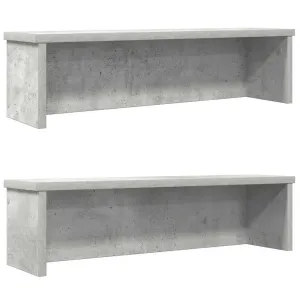 Kitchen Racks Stackable 2 pcs Concrete Grey 60x15x16 cm