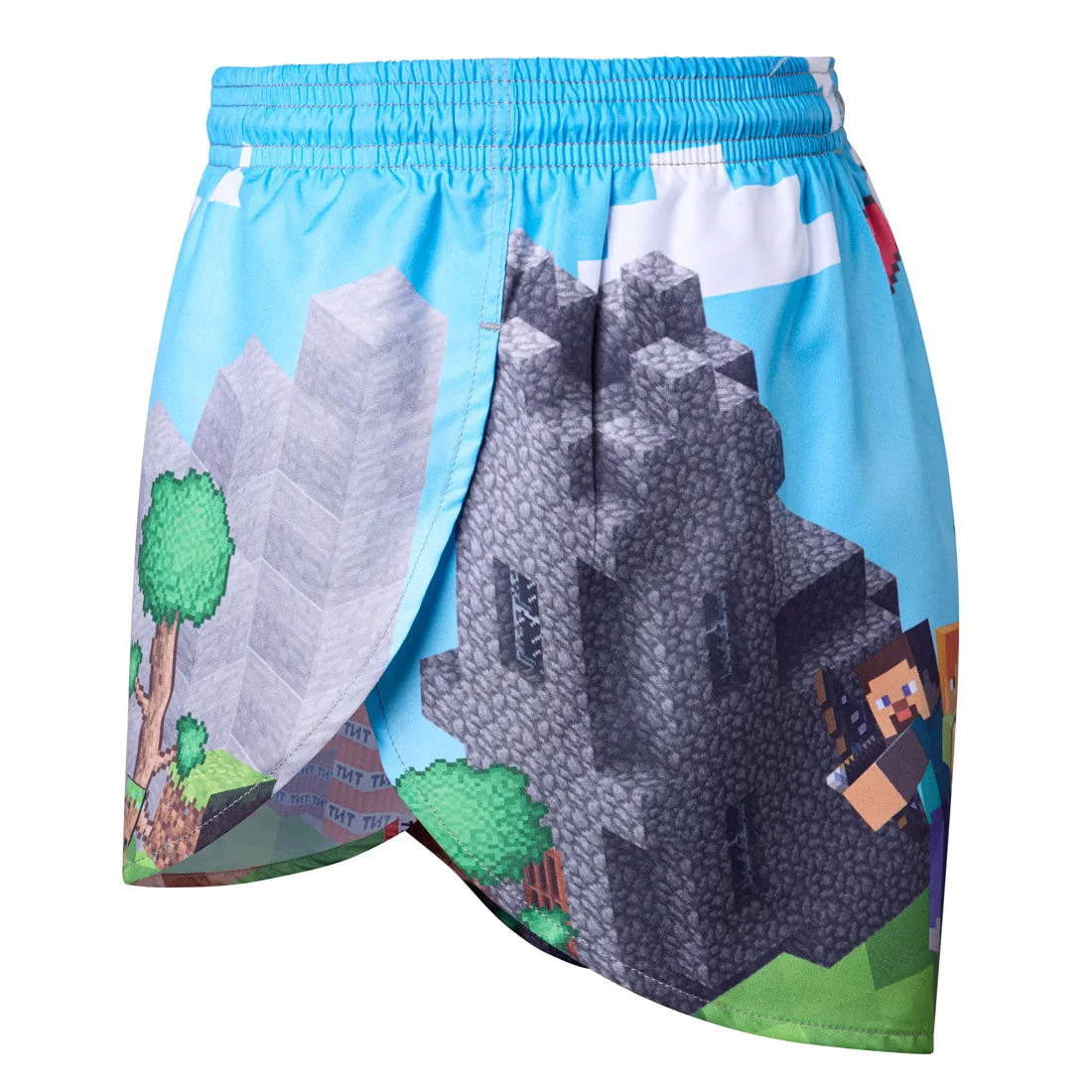 Men's Printed 1" Elite Split Shorts - Blocks on Blocks