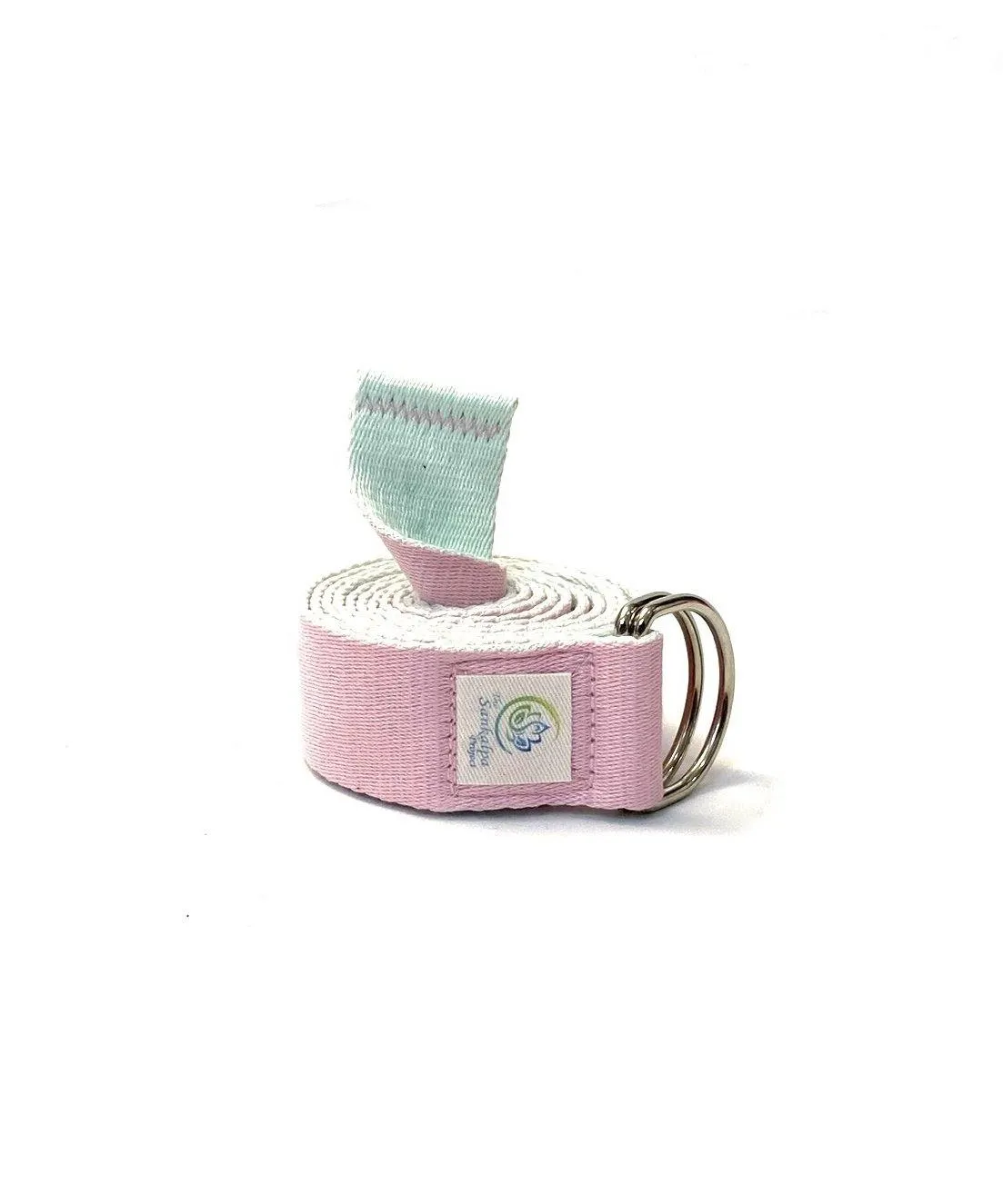 Pink Two-toned Cotton Yoga Strap