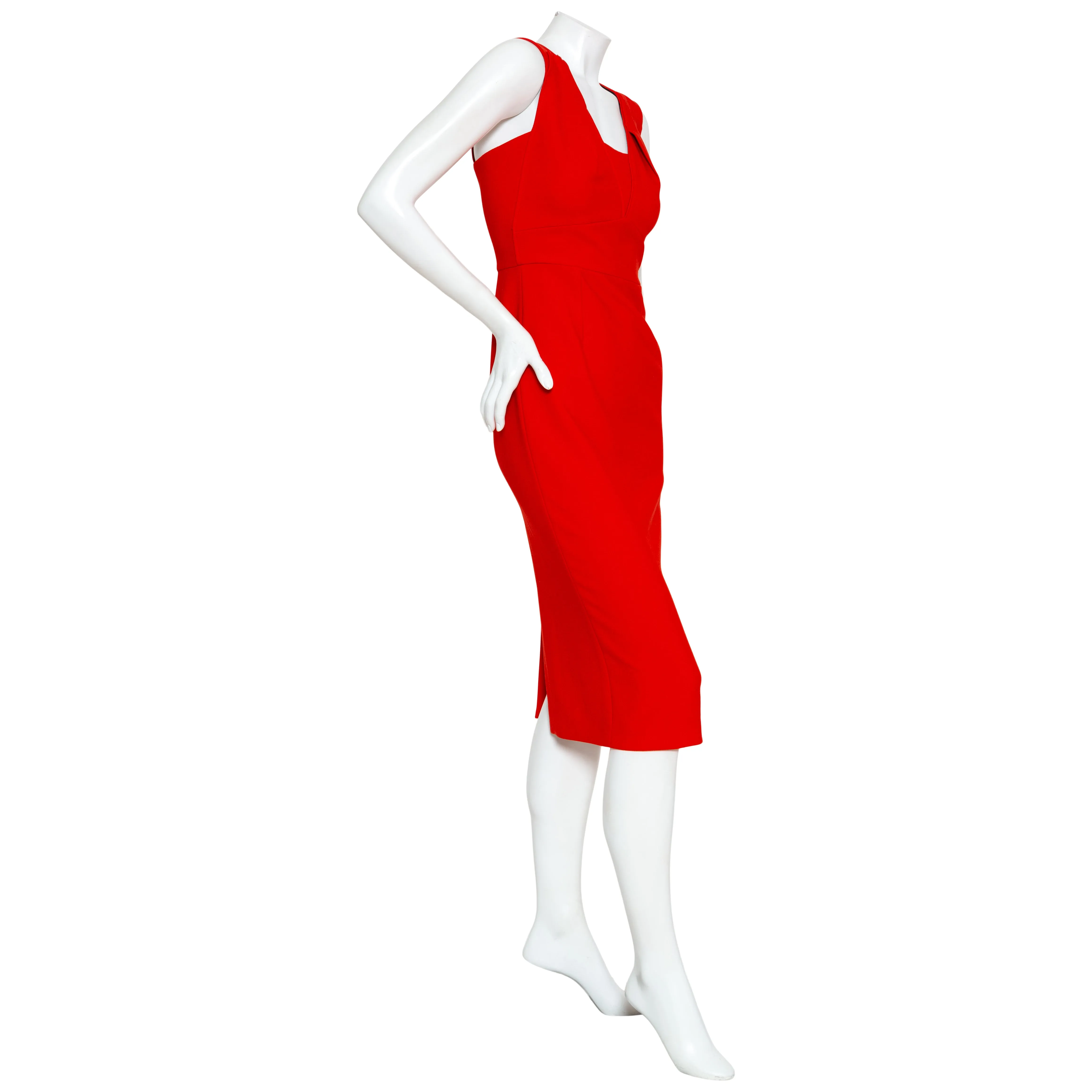 Red Sleeveless Bodycon Dress