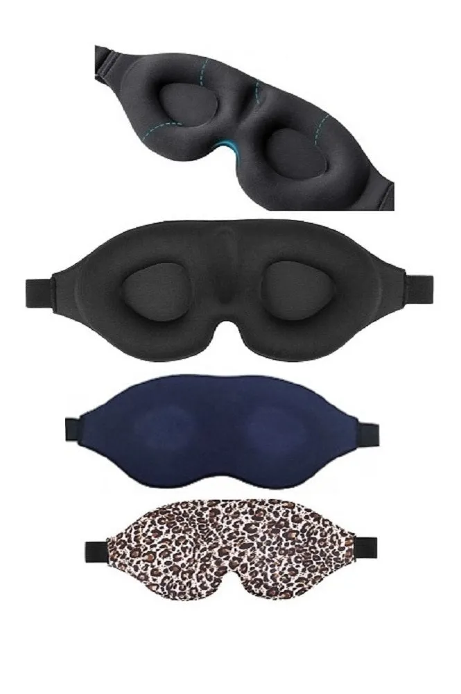 Sleep Mask Memory Foam 3D With Nose Pad And Elastics Blocks Light 100%