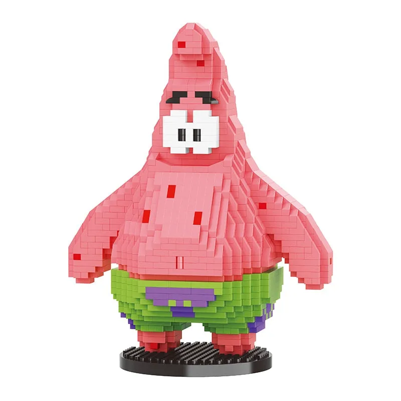 SpongeBob SquarePants Micro particles Block City  Patrick Star Squidward  Charm Kids Toys Birthday Gifts