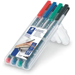 Staedtler Lumocolor Non-Permanent Markers: 4 pack