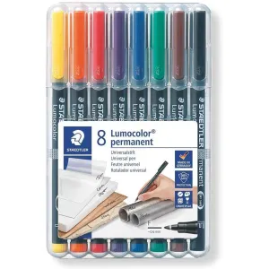 Staedtler Lumocolor Permanent Markers 8pk Fine