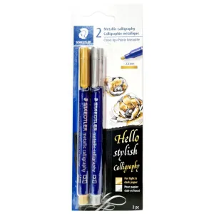 Staedtler Metallic Calligraphy Marker 2pk