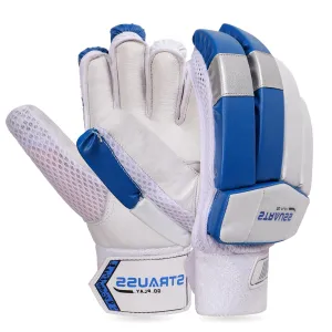 STRAUSS Cricket Batting Gloves | Edition: Super | Right Handed | Extra Soft | Standard Quality Leather| Age: 15  | Color: Multicolor