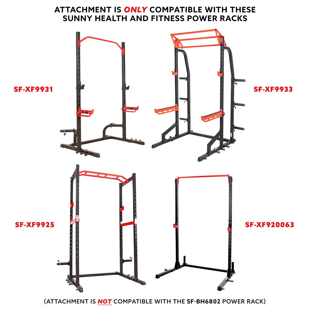 Sunny Strength™ Dip Bar Attachment for Squat Racks and Power Cages