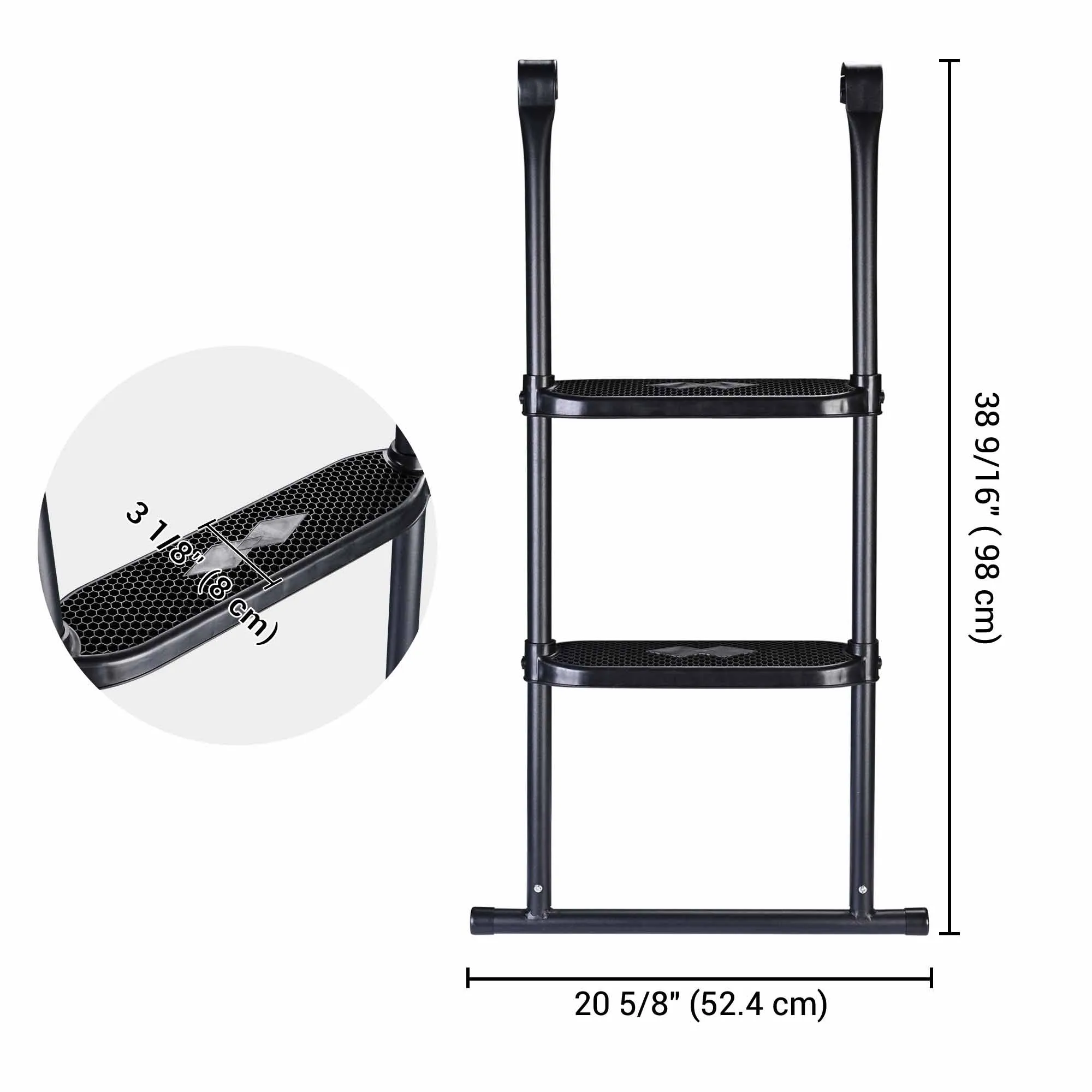 TheLAShop 39 inch Non-slip 2 Step Trampoline Ladder