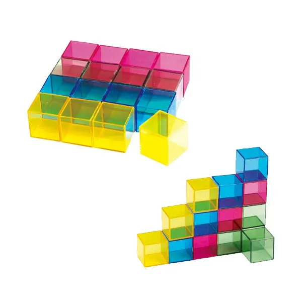 Translucent Crystal Rainbow Cube Set 36pc