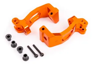 Traxxas Front Caster Blocks 6061-T6 Aluminum: Sledge (Orange)