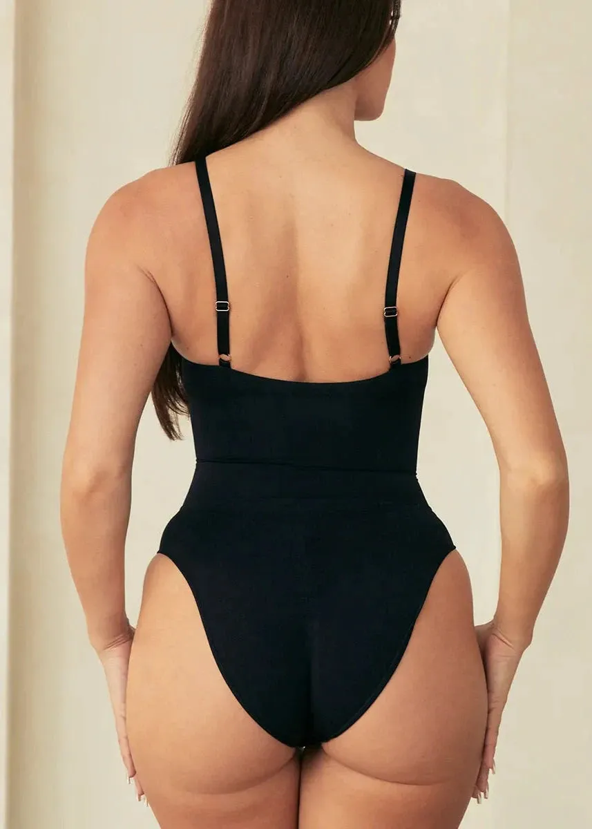 V Neck Spaghetti Butter Sculpt® Seamless Shapewear Bodysuit