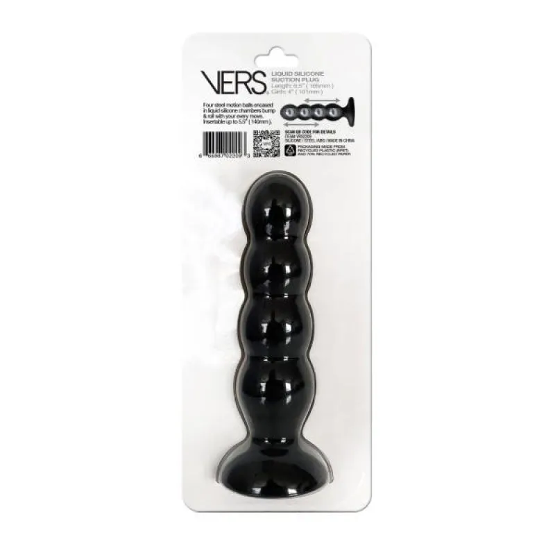 Vers Liquid Silicone Suction Plug - Black