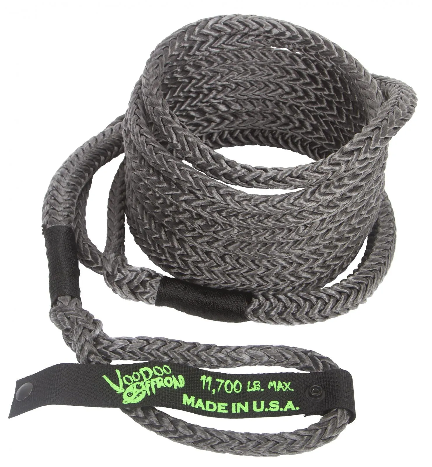 VooDoo Offroad UTV Kinetic Recovery Rope - 1/2 Inch x 10-20 Foot